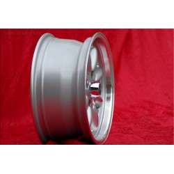 1 cerchio Minilite 7x15 4x100 BMW 1502-2002 1500-2000tii 2000C CA CS 3 E21 E30 silver/diamond cut