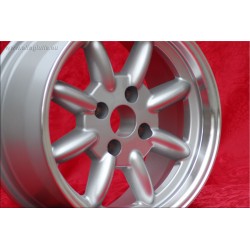 1 cerchio Minilite 7x15 4x100 BMW 1502-2002 1500-2000tii 2000C CA CS 3 E21 E30 silver/diamond cut