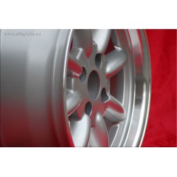 1 cerchio Minilite 7x15 4x100 BMW 1502-2002 1500-2000tii 2000C CA CS 3 E21 E30 silver/diamond cut