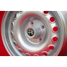 1 Felge Campagnolo 6.5x15 4x108 Alfa Romeo Giulia 105 Berlina Coupe Spider GTA GTC silver