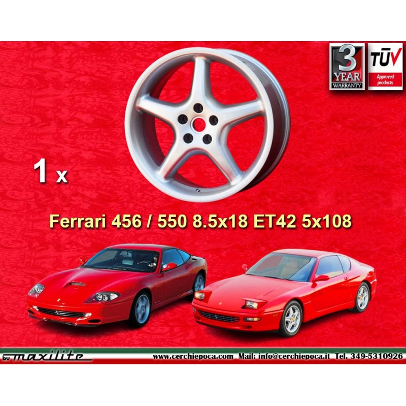 1 jante 550 8.5x18 5x108 Ferrari 456 550 silver