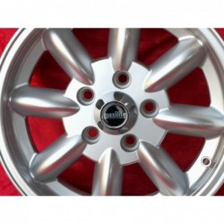 1 Felge Minilite 5.5x15 5x114.3 Volvo 120 P1800 PV444 544 silver/diamond cut