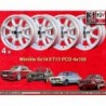 4 cerchi Minilite 6x14 4x100 BMW Opel 1502-2002 1500-2000tii 2000C CA CS 3 E21 E30  Opel Kadett B-C Manta Ascona A-B GT