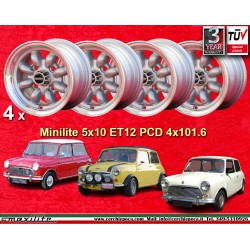 4 Felgen Minilite 5x10...