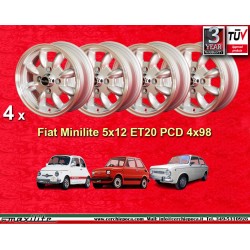 4 cerchi Minilite 5x12 4x98...