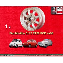 1 Felge Minilite 5x12 4x98...