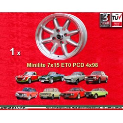 1 wheel Minilite 7x15 4x98...