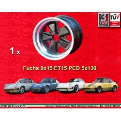 1 Felge Fuchs 8x17 5x130 Porsche 911 SC Carrera -1989 turbo -1987 anodized look