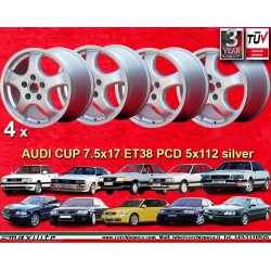 4 Felgen Cup 7.5x17 5x112...