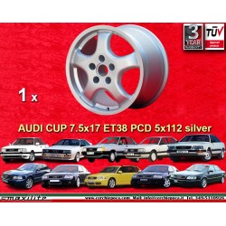 1 Felge Cup 7.5x17 5x112 VW...