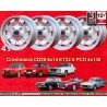 4 Felgen Cromodora CD28 6x14 4x130 Lancia Fulvia 2000 silver