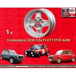 1 cerchio Cromodora CD30 5.5x13 4x98 Fiat Alfa Autobianchi Alfasud Giulietta 33 Arna Autobianchi A112 Fiat 124 Berlina C