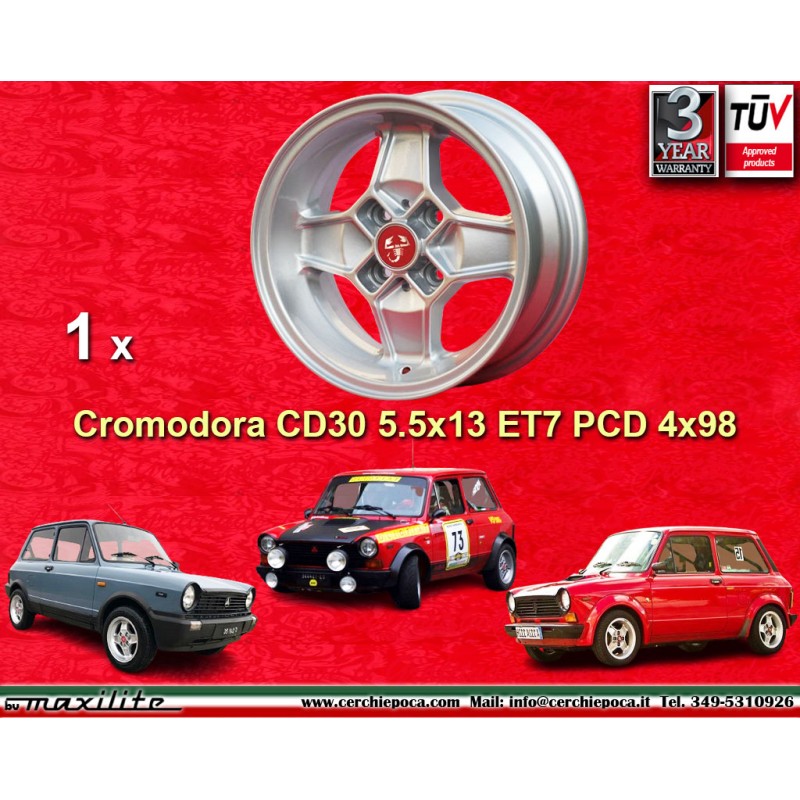 1 jante Cromodora CD30 5.5x13 4x98 Fiat Alfa Autobianchi Alfasud Giulietta 33 Arna Autobianchi A112 Fiat 124 Berlina Cou