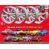 4 wheels Minilite 5.5x15 4x114.3 MG Triumph Saab Austin Healey Datsun MGB TR2 TR3 TR4 TR5 TR6 Saab 99 Datsun Roadster Fa