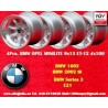 4 cerchi Minilite 9x13 4x100 BMW Opel Volkswagen  1502 1602 1802 2002 tii 3 E21 Kadett B-C Manta Ascona A-B GT Olympia A