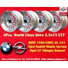 4 cerchi WCHE 5.5x13 4x100 BMW Opel 1502-2002 tii 3 E21 Kadett B-C Manta Ascona A-B GT Olympia A Rekord C silver/diamond