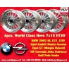 4 Felgen WCHE 7x15 4x100 BMW Opel VW Mazda Toyota BMW 1502-2002 tii 3 E30 Opel Kadett B-C Manta Ascona A-B GT Olympia A 