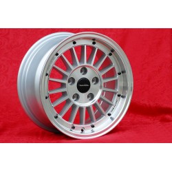 1 cerchio WCHE 7x15 5x120 BMW 5 E12 E28 E34 6 E24 7 E23 E32 E3 E9 M3 E30 silver/diamond cut