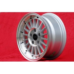 4 wheels WCHE 7x15 5x120 BMW 5 E12 E28 E34 6 E24 7 E23 E32 E3 E9 M3 E30 silver/diamond cut