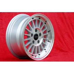 4 wheels WCHE 7x15 5x120 BMW 5 E12 E28 E34 6 E24 7 E23 E32 E3 E9 M3 E30 silver/diamond cut