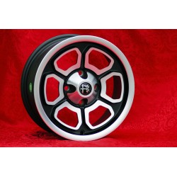 1 jante Vega 6x14 4x108 Alfa 105 Berlina Giulia Coupe Spider GTC matt black/diamond cut