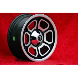 1 cerchio Vega 6x14 4x108 Alfa 105 Berlina Giulia Coupe Spider GTC matt black/diamond cut