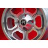 1 cerchio Vega 6x14 4x108 Alfa 105 Berlina Giulia Coupe Spider GTC silver/diamond cut