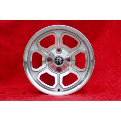 1 cerchio Vega 6x14 4x108 Alfa 105 Berlina Giulia Coupe Spider GTC silver/diamond cut