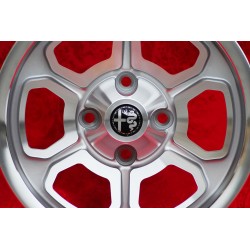 1 jante Vega 6x14 4x108 Alfa 105 Berlina Giulia Coupe Spider GTC silver/diamond cut