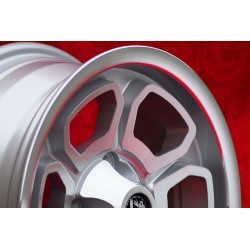 1 jante Vega 6x14 4x108 Alfa 105 Berlina Giulia Coupe Spider GTC silver/diamond cut