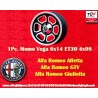 1 cerchio Vega 6x14 4x98 Alfa  Fiat Alfetta Alfetta GT   GTV Alfasud Giulietta 33 75 90 164  FIAT 124 Berlina Coupe Spid