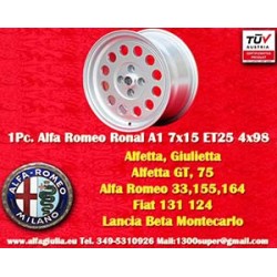 1 cerchio Ronal A1 7x15 4x98 Alfa Romeo  Fiat  Lancia Alfetta Alfetta GT   GTV 33 75 1.6i 1.8i 2.0TDI 90 155 Fiat 124 Co