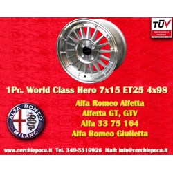 1 cerchio WCHE 7x15 4x98 Alfa Fiat Lancia Alfetta Alfetta GT   GTV 33 75 1.6i 1.8i 2.0TDI 90 164 Giulietta Fiat 124 Coup