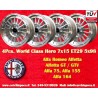 4 cerchi WCHE 7x15 5x98 Alfa Romeo Alfetta GTV 2.5 75 1.8T 2.0i 3.0i 156 164 silver/diamond cut