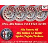 4 Felgen Campagnolo 7x14 4x108 Alfa Romeo 105 Coupe Spider GT GTA GTC Montreal silver