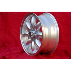 1 wheel Minilite 5.5x13 4x101.6 Austin Mini MG Mini Mk1-3 Austin Sprite mk1-4 MG Midget silver/diamond cut