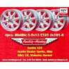 4 cerchi Minilite 5.5x13 4x101.6 Austin Mini MG Mini Mk1-3 Austin Sprite mk1-4 MG Midget silver/diamond cut