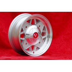 1 wheel Abarth 5x12 4x190 Fiat Autobianchi 500 Bianchina Nuova Cinquecento silver