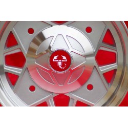 1 wheel Abarth 5x12 4x190 Fiat Autobianchi 500 Bianchina Nuova Cinquecento silver