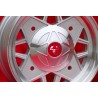 1 wheel Abarth 5x12 4x190 Fiat Autobianchi 500 Bianchina Nuova Cinquecento silver