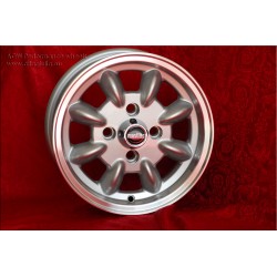 1 cerchio Minilite 5x12 4x98 Fiat 126 600 850 silver/diamond cut