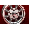 1 cerchio Minilite 5x12 4x98 Fiat 126 600 850 silver/diamond cut