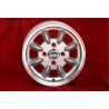 1 cerchio Minilite 5x12 4x98 Fiat 126 600 850 silver/diamond cut