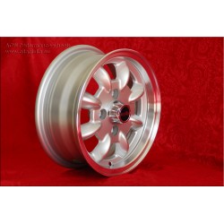 1 cerchio Minilite 5x12 4x98 Fiat 126 600 850 silver/diamond cut