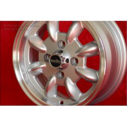 1 cerchio Minilite 5x12 4x98 Fiat 126 600 850 silver/diamond cut