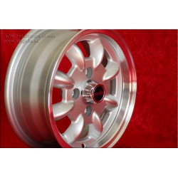 1 cerchio Minilite 5x12 4x98 Fiat 126 600 850 silver/diamond cut