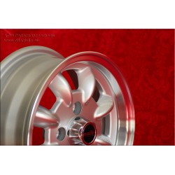 1 cerchio Minilite 5x12 4x98 Fiat 126 600 850 silver/diamond cut