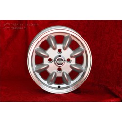 1 Felge Minilite 5x12 4x98 Fiat 126 600 850 silver/diamond cut