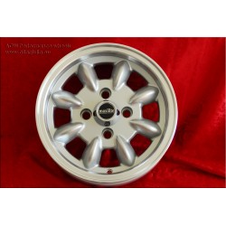 1 cerchio Minilite 5x12 4x98 Fiat 126 600 850 silver/diamond cut