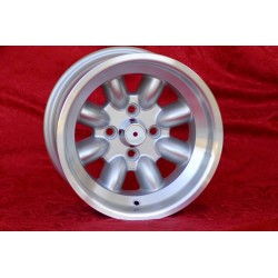 1 wheel Minilite 8x13 4x98 Fiat 124 Spider Coupe X19 silver/diamond cut